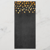 Menu Feuilles d'automne Mariage noir et or (Dos)