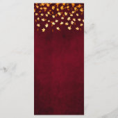 Menu Feuilles d'automne Mariage rouge et or (Dos)