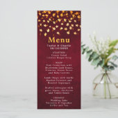 Menu Feuilles d'automne Mariage rouge et or (Debout devant)