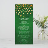 Menu Feuilles d'automne Mariage vert et or (Debout devant)