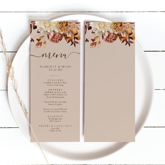 Menu Feuilles d'Automne Taupe
