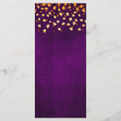 Menu Feuilles d'automne violet et Mariage d'or (Dos)