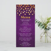 Menu Feuilles d'automne violet et Mariage d'or (Debout devant)
