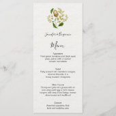 Menu Feuilles de chêne rustique en aquarelle| (Devant)