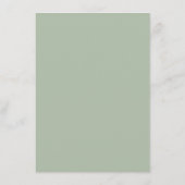 Menu Feuilles d'olive simples. Mariage italien. Botaniq (Dos)