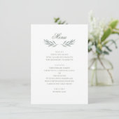 Menu Feuilles d'olive simples. Mariage italien. Botaniq (Debout devant)