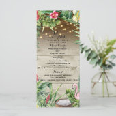 Menu Feuilles Fleurales en Bois Tropical Aloha (Debout devant)