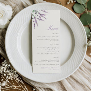 Menu Feuilles minimalistes de pin et cônes de pin Maria