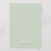 Menu Feuilles peintes et lapins de la forêt à l'aquarel (Dos)