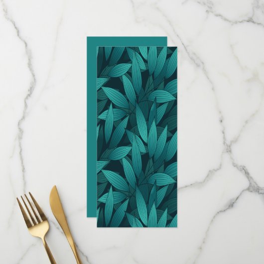 Menu Feuilles tropicales dégradées (Devant/Arrière en situation)