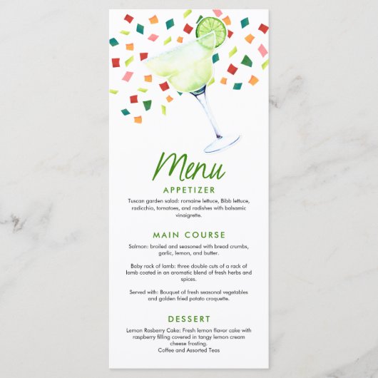 Menu Fiesta Engagement Party (Voorkant)