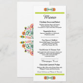 Menu Fiesta Fête Mexicaine Réception de Mariage Li (Devant / Derrière)