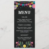 Menu Fiesta, menu imprimable modifiable (Devant)