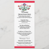 Menu Fiesta Party Mariage Rouge Réception Mexicain (Devant)