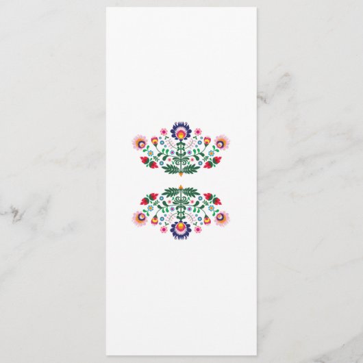 Menu Fiesta Party Mariage Rouge Réception Mexicain (Dos)