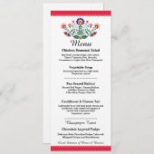 Menu Fiesta Party Mexicaine Réception de Mariage R (Devant / Derrière)