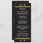 Menu Fiesta Party Mexican Wedding Reception Kaart (Voorkant / Achterkant)