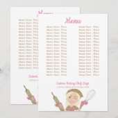 Menu Fille Boulangère Chef Végétalienne Pâtisserie Chev (Devant / Derrière)