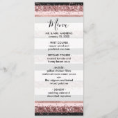 Menu Fille Rose or rose noir Parties scintillant rayure (Devant)