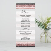 Menu Fille Rose or rose noir Parties scintillant rayure (Debout devant)