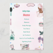 Menu Fille Spa Anniversaire (Devant)