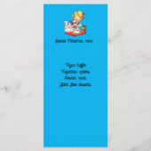 Menu Fille vintage personnalisée cuire un gâteau (Dos)