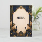 Menu Filles Gatsby flapper art déco dîner de mariage (Debout devant)