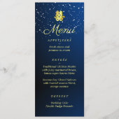 Menu Flacon bleu mariage chinois nuit étoilée (Devant)