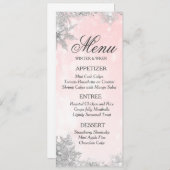 Menu Flambeau de neige gelé hiver (Devant / Derrière)