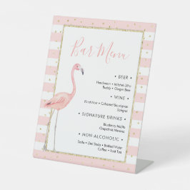Menu Flamingo Bar 2 Pedestal Sign Reclamebord Met Voetstuk