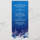 Menu Flammes de neige blanches sur le Mariage de Noël b (Dos)