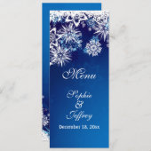 Menu Flammes de neige blanches sur le Mariage de Noël b (Devant / Derrière)