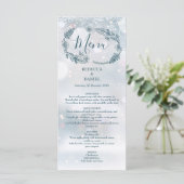 Menu Flammes de neige florales rustiques Mariage hivern (Debout devant)