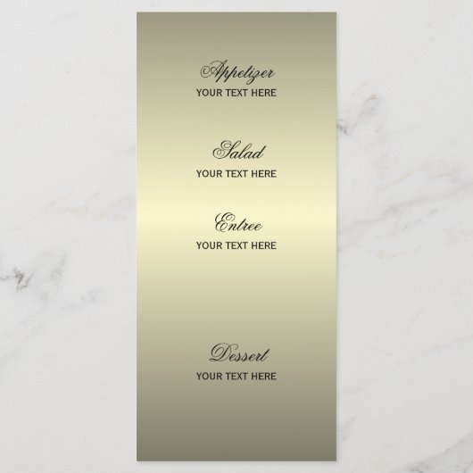 Menu Flammes noires et or avec Barres (Dos)