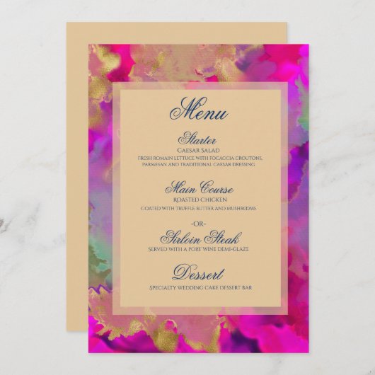 Menu Flat (Voorkant / Achterkant)