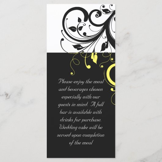 Menu Flèche inverse noire et jaune (Dos)