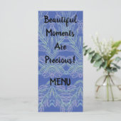 Menu Flèches douces Bleu Beaux moments (Debout devant)