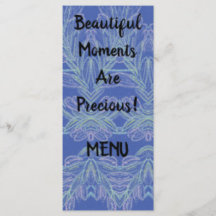 Menu Flèches douces Bleu Beaux moments