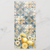 Menu Fleur carrelée méditerranéenne Italien Positano Le (Dos)