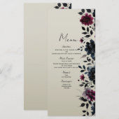 Menu Fleur d'Almond Bleu de Minuit Bourgogne (Devant / Derrière)