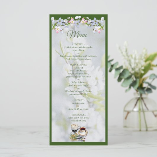 Menu Fleur de cerisier (Debout devant)