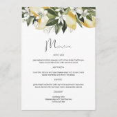 Menu Fleur de DAHLIA Citron Aquarelle Fruit (Devant)