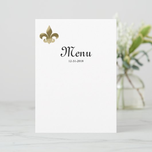 Menu Fleur de Lis (Debout devant)