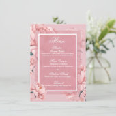 Menu Fleur de pivoine rose (Debout devant)