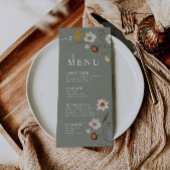 Menu Fleur des Champs Bohème Vert Sauge