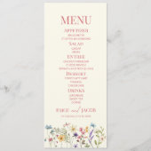 Menu Fleur fleur sauvage Fleur Flore Jardin Mariage Nou (Devant)