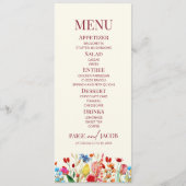 Menu Fleur fleur sauvage Fleur Flore Jardin Mariage Nou (Devant)