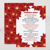 Menu Fleur géométrique rouge et or (Devant / Derrière)