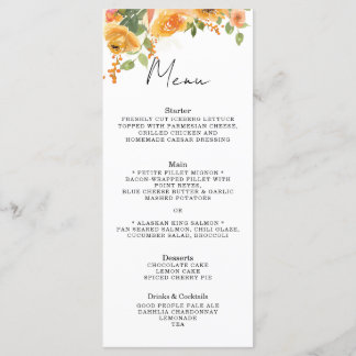 Menu Fleur Orange