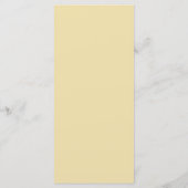 Menu Fleur Romance Beige Chaud , Menu de Mariage (Dos)